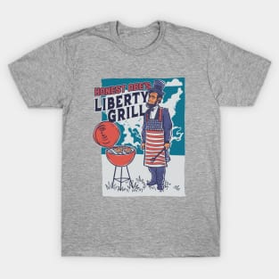 Honest Abe's Liberty Grill // Funny USA Fourth of July Abraham Lincoln T-Shirt